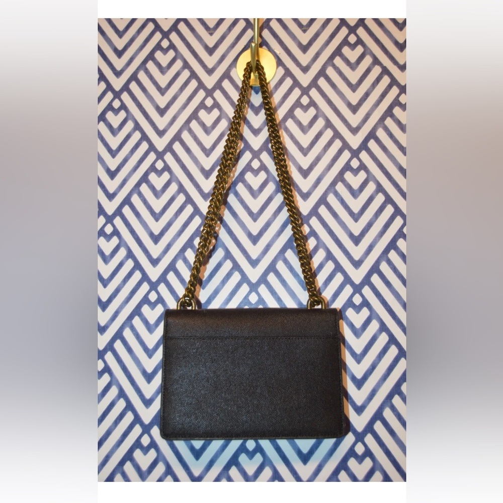 Kurt Geiger Small Black Leather Shoreditch Chain Convertible Crossbody Bag - Picture 2 of 7